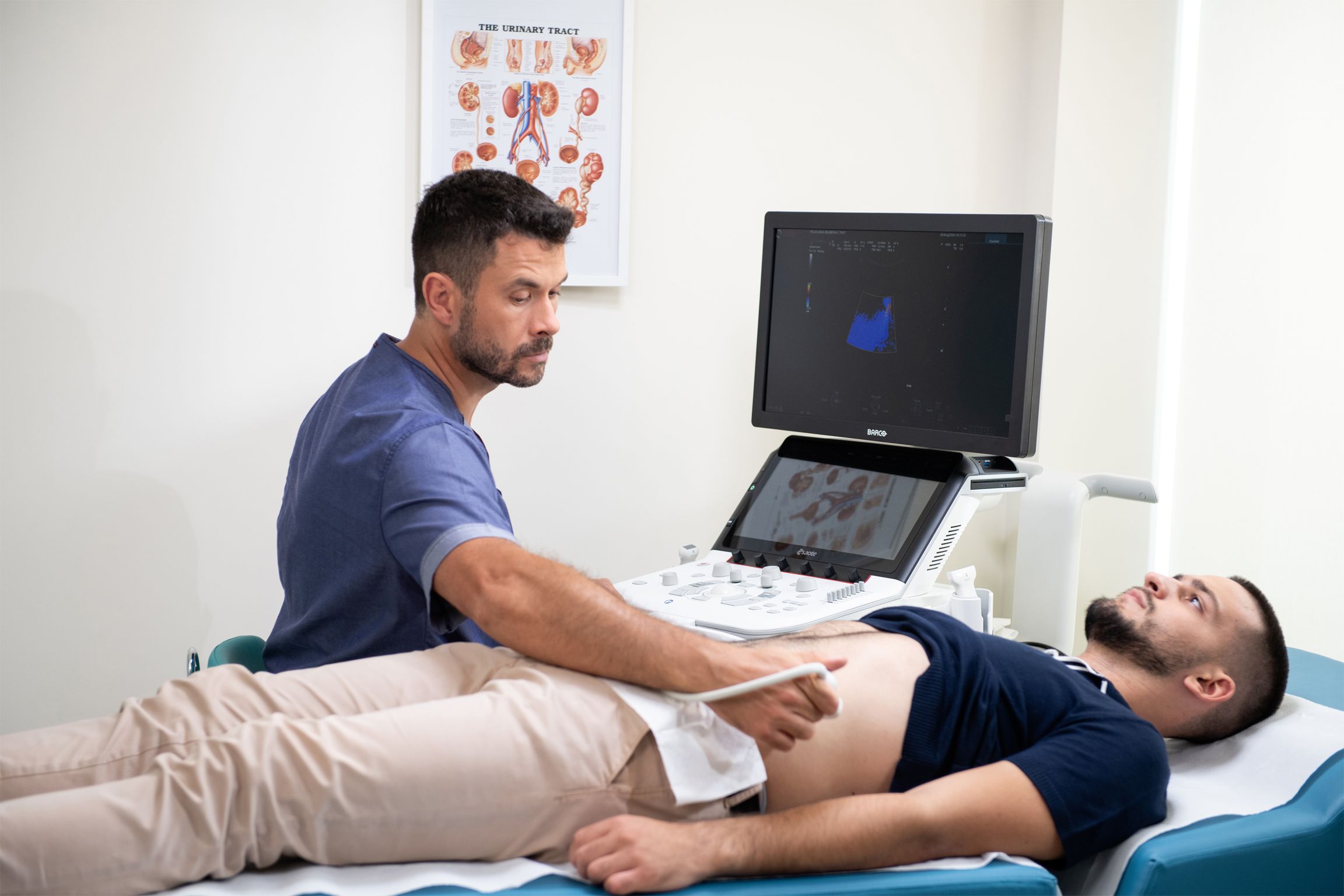 Dr. Pratljačić performing an ultrasound examination