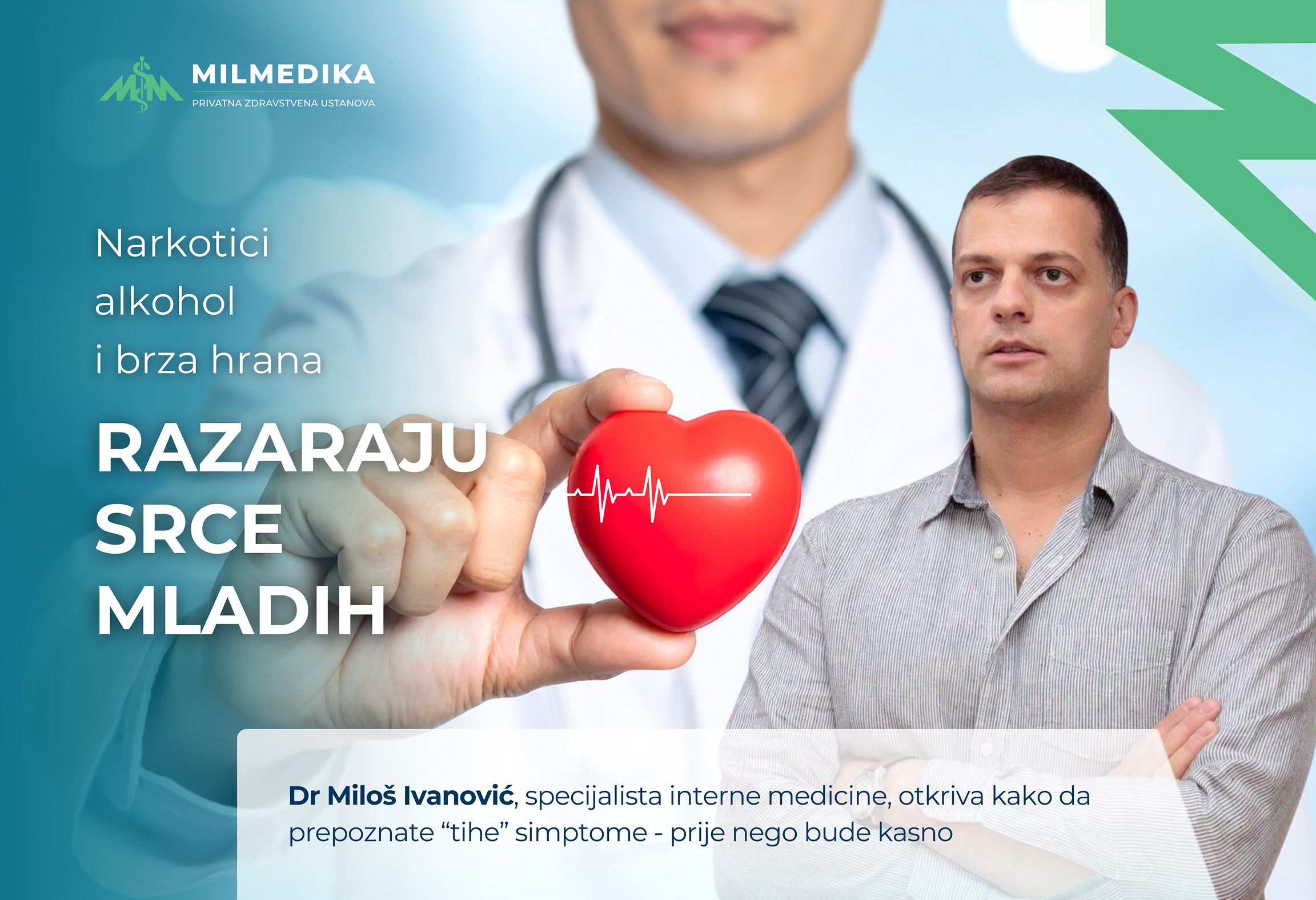 Dr Miloš Ivanović, specijalista interne medicine, govori o prevenciji kardiovaskularnih i metaboličkih bolesti kod mladih.