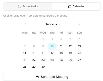 Switch between Active tasks and Calendar in a teammate’s profile.