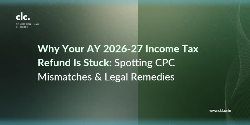Why Your AY 2026-27 Income Tax Refund Is Stuck: Spotting CPC Mismatches & Legal Remedies