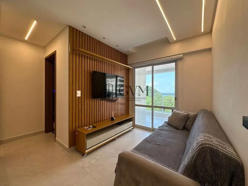 Interior do imóvel Apartamento com 1 quarto, mobiliado, á venda no Canto do Forte em Praia Grande