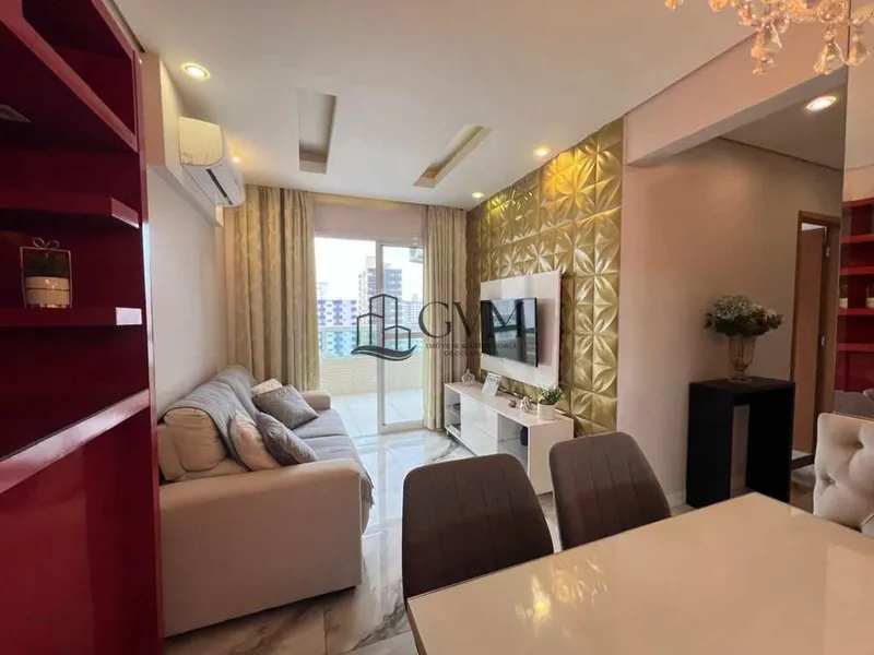 Interior do imóvel Apartamento mobiliado com 2 quartos á venda na Guilhermina em Praia Grande