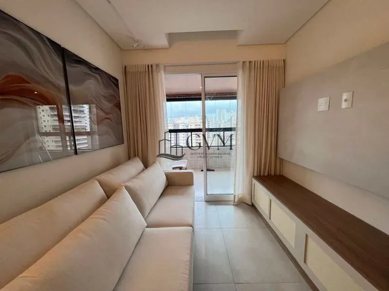 Interior do imóvel Apartamento mobiliado com 2 quartos á venda na Guilhermina em Praia Grande