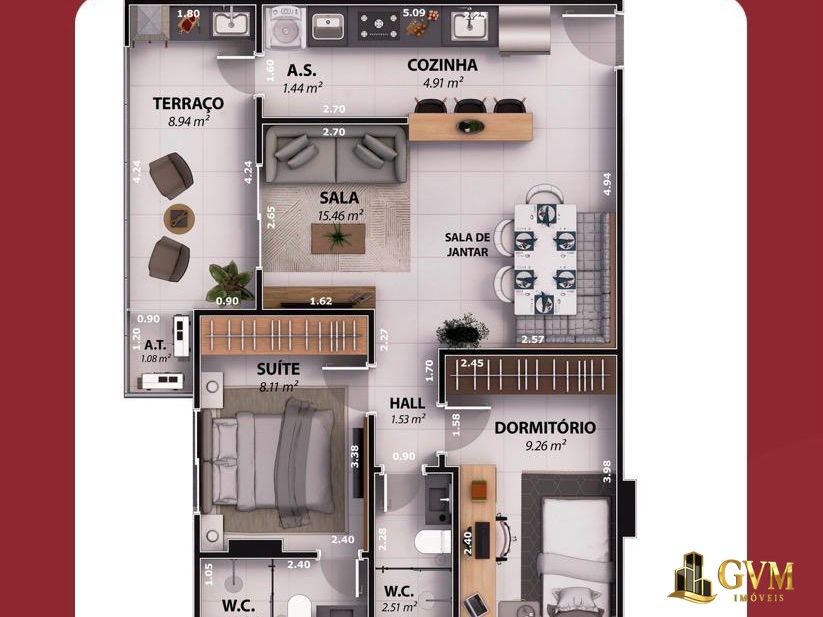 Foto 7 do imóvel APARTAMENTO 3 DORMITÓRIOS OCIAN