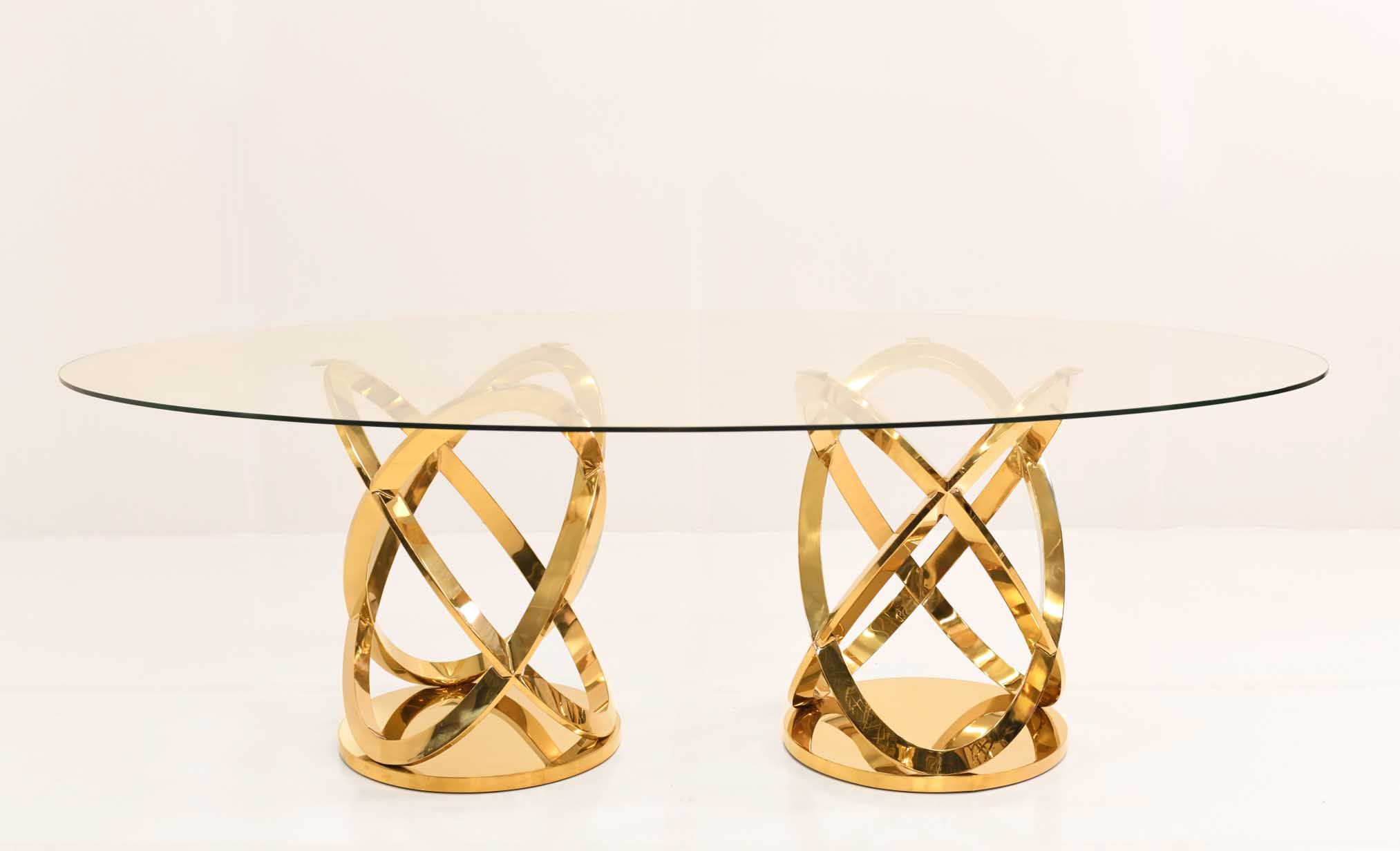 Gold Swirl Clear Oval Top OT