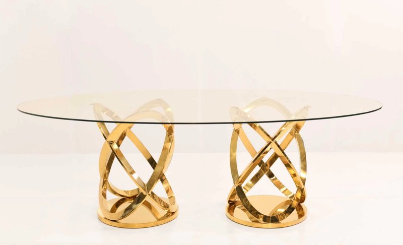 Gold Swirl Clear Oval Top OT