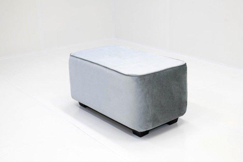 Rectangle Ottoman (Silver)