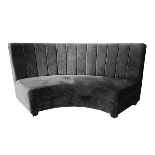 Audrey Grey Serpentine Sofa