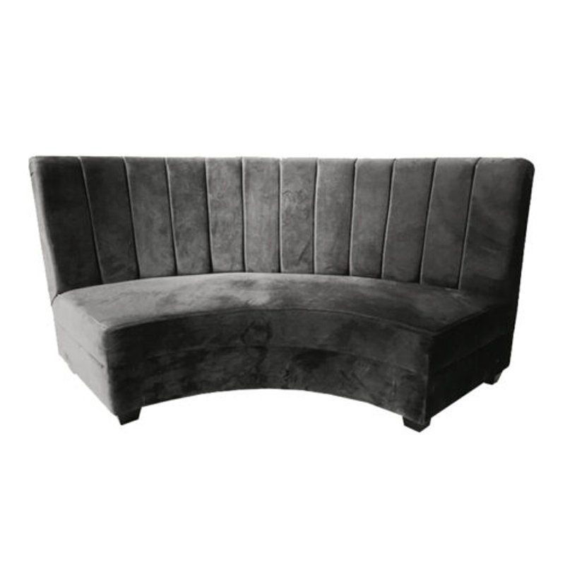 Audrey Grey Serpentine Sofa