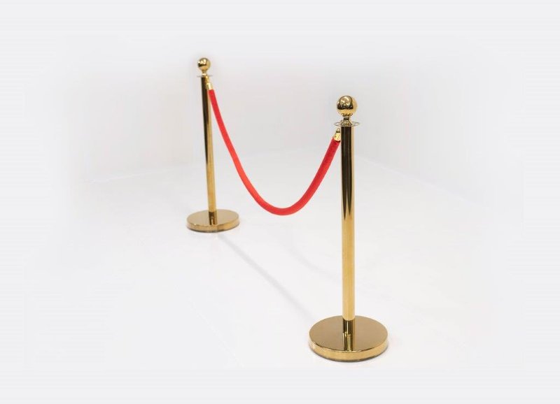 Stanchion (Gold Pole, Red Rope) (1)
