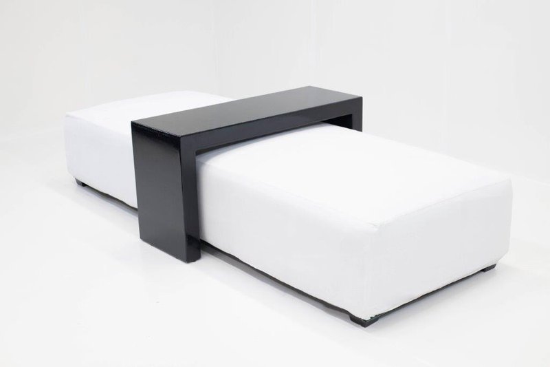 White Daybed with table