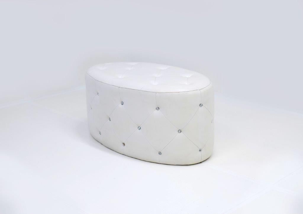 Jeweled Oval Ottoman