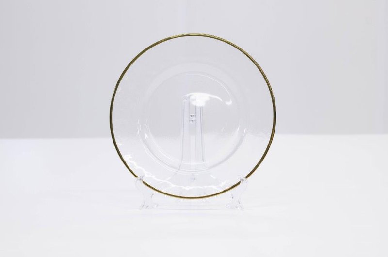Gold Rim Clear Glass