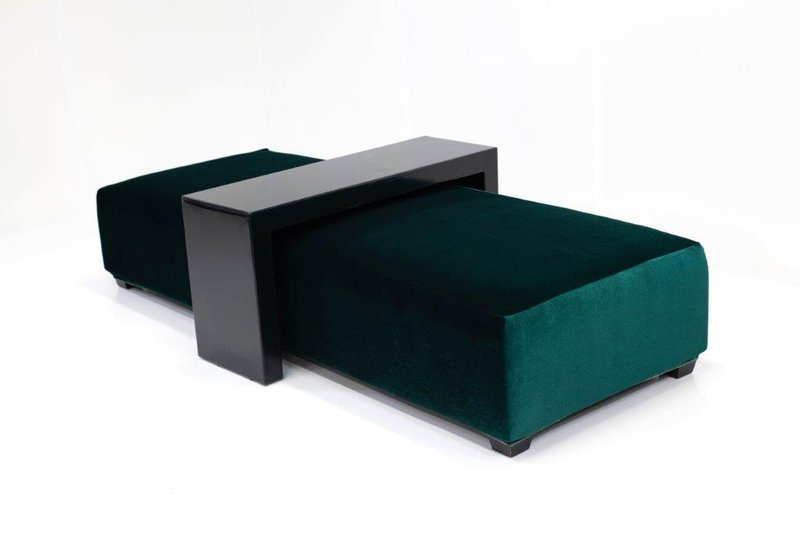 Green Daybed with Table