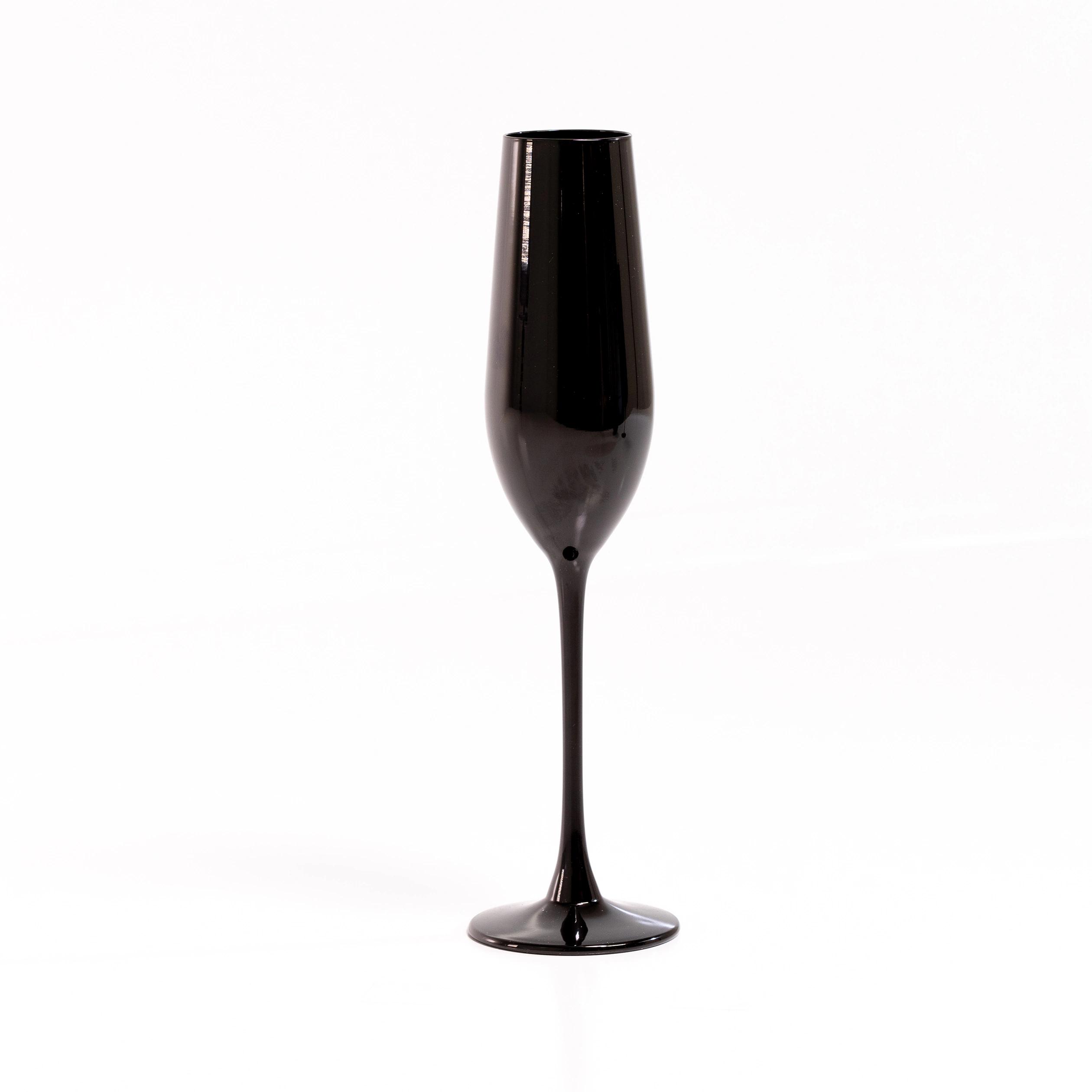 Monroe Black Champagne Flute rental