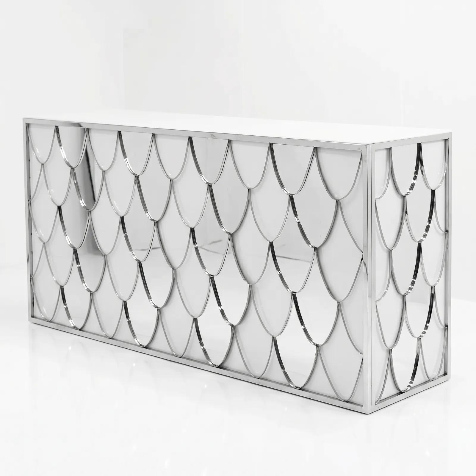 Chrome and White Fishscale 8' Bar B