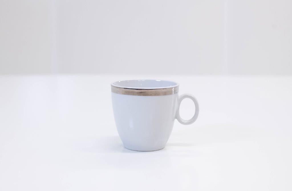 Coffee Cup Silver Rim