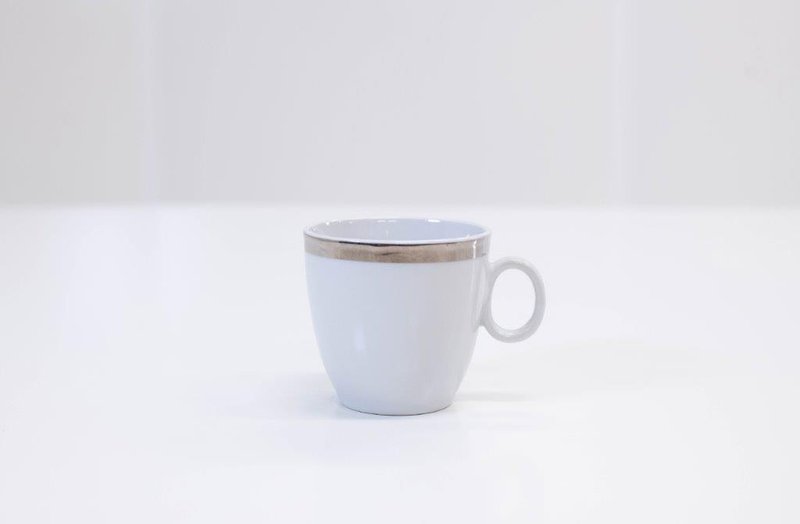 Coffee Cup Silver Rim