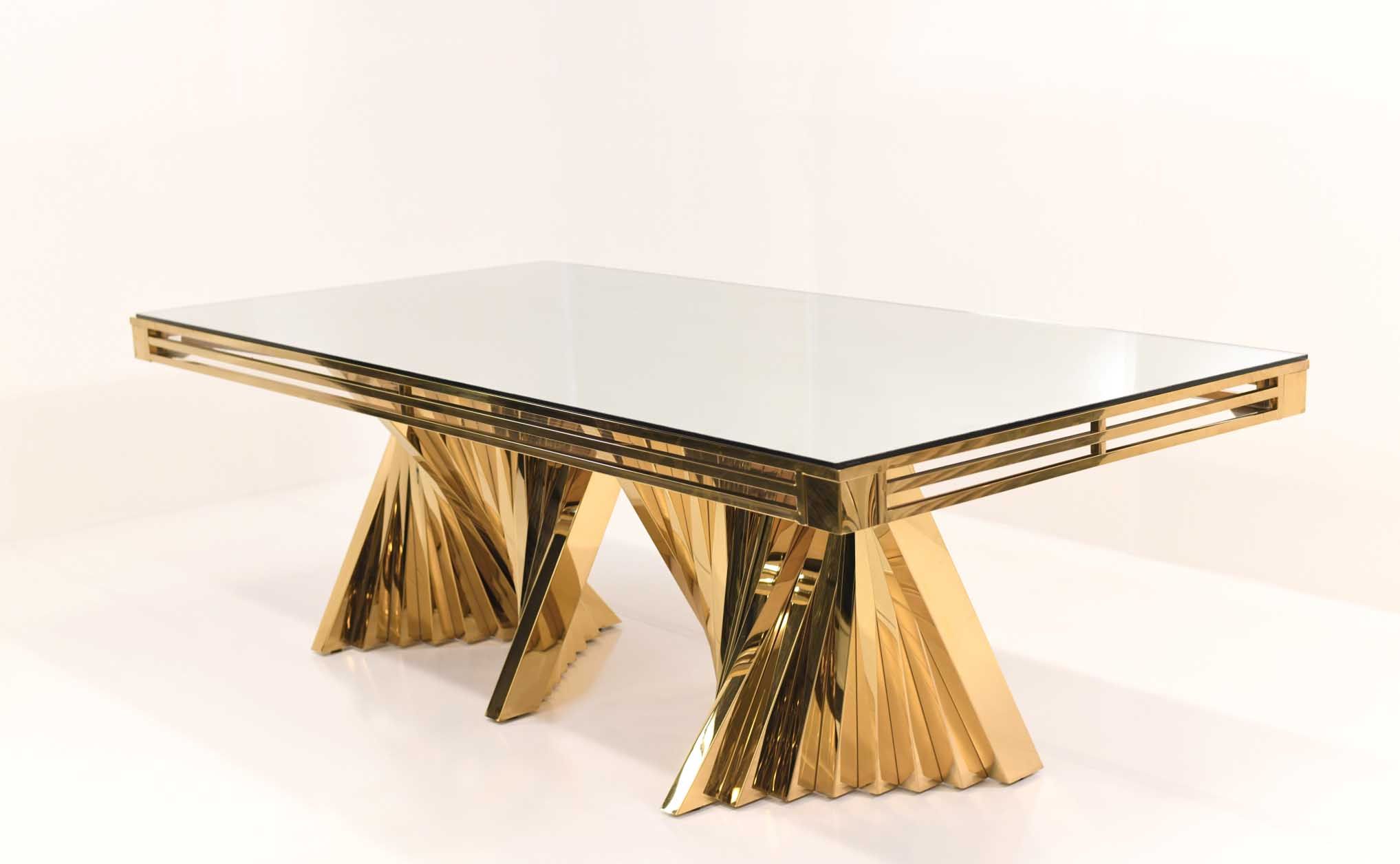 Gold Kryptonite Art Deco 4'x8' Mirrot Top DT