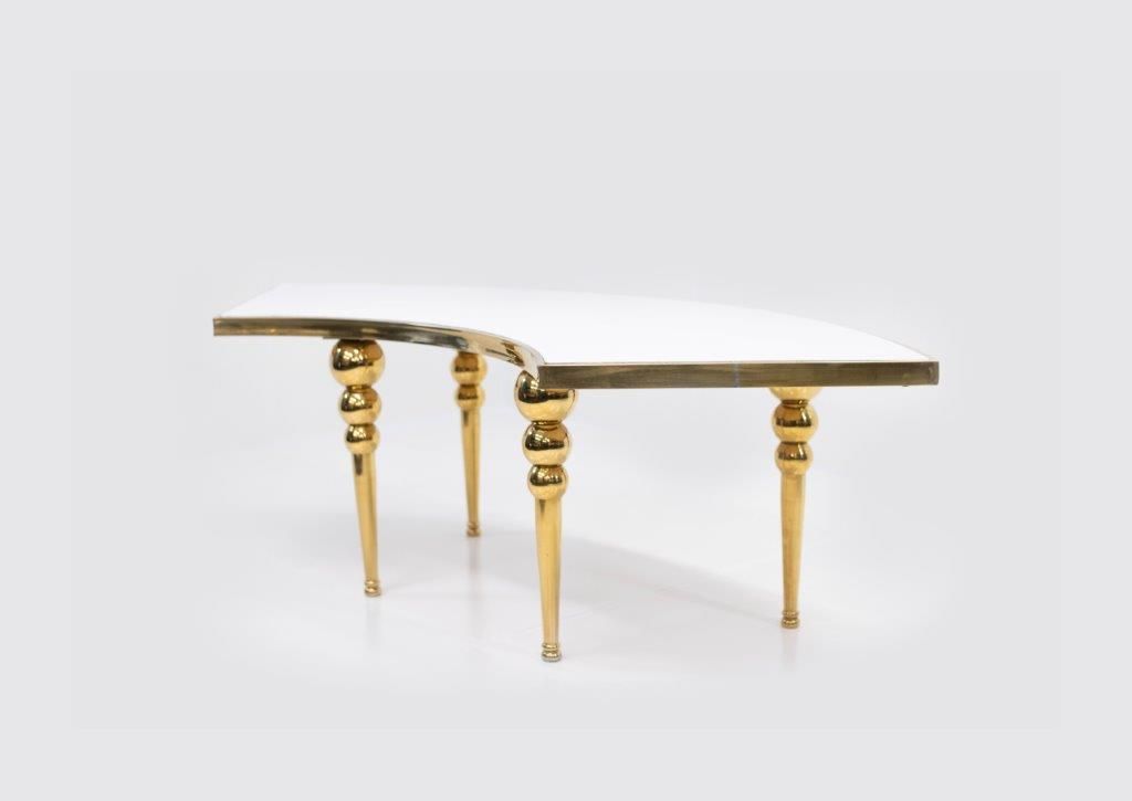 Gold Dubai serpentine table