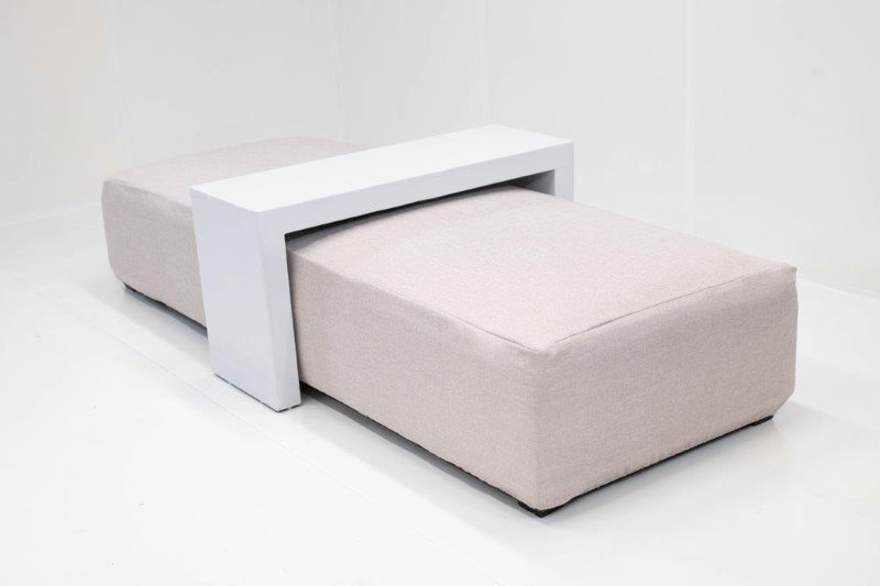 Vintage linen Daybed with Table