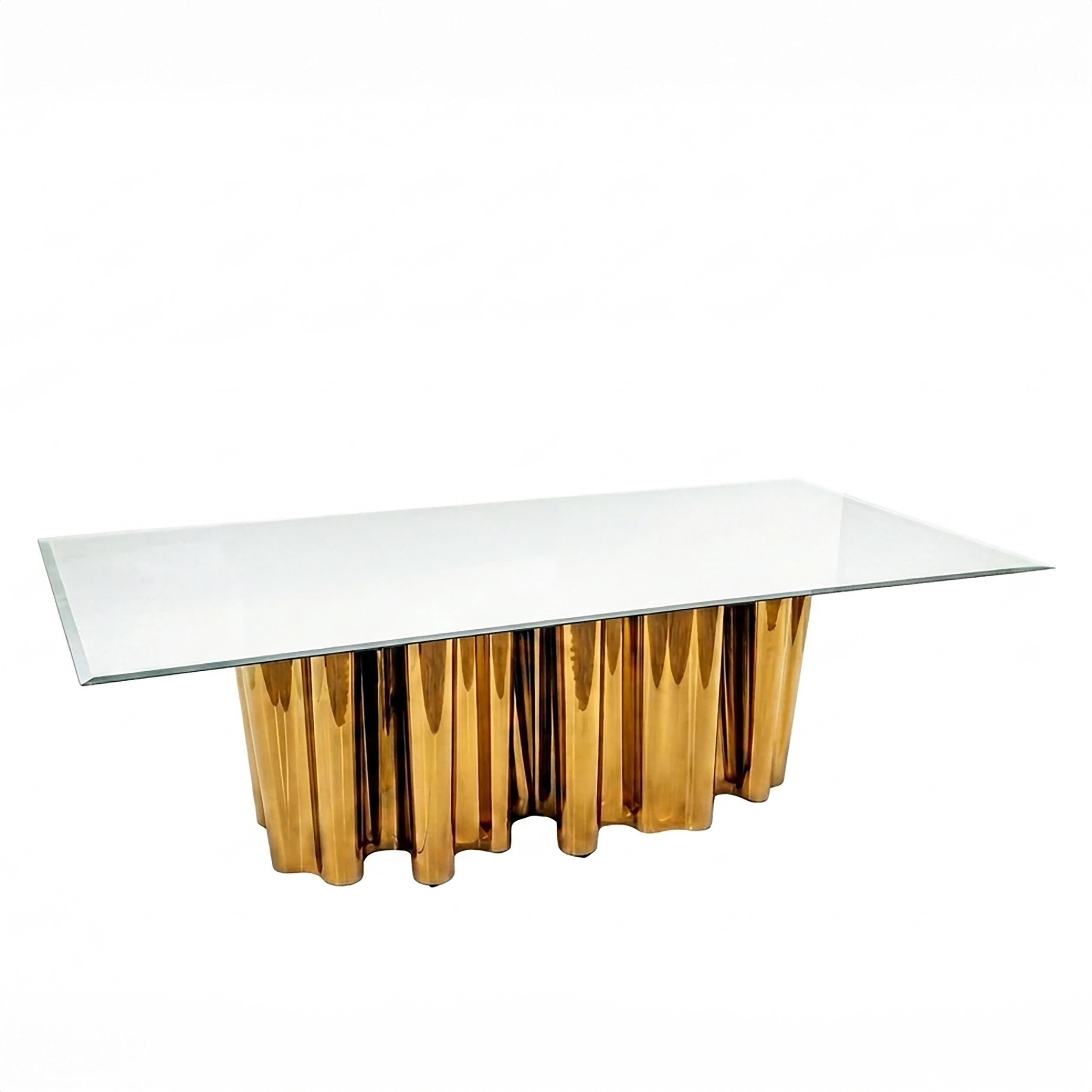 Mirror Top Gold Drape Base 4' x 8'