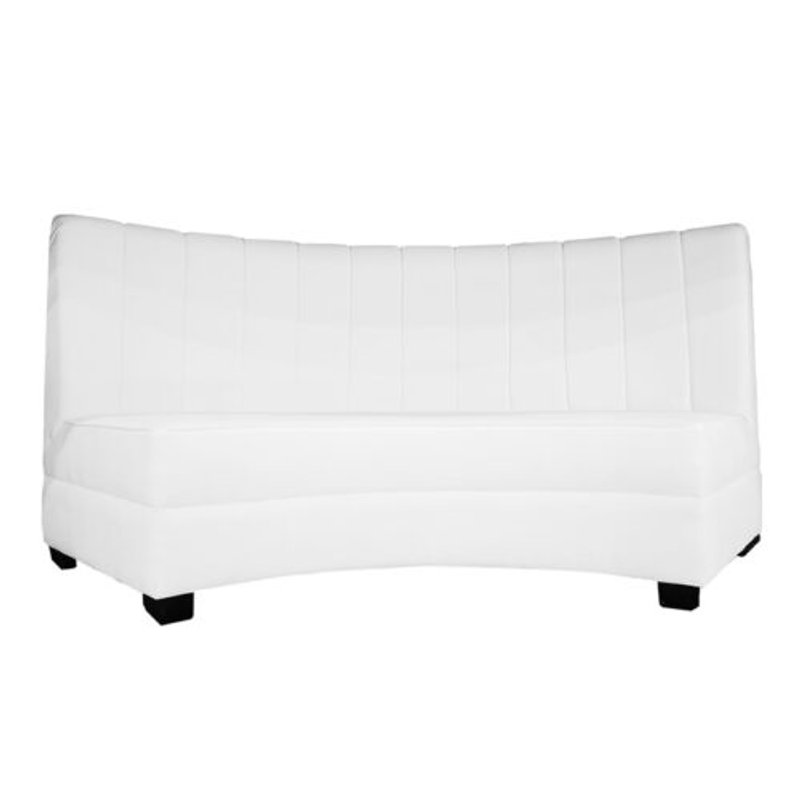 Audrey White Serpentine Sofa