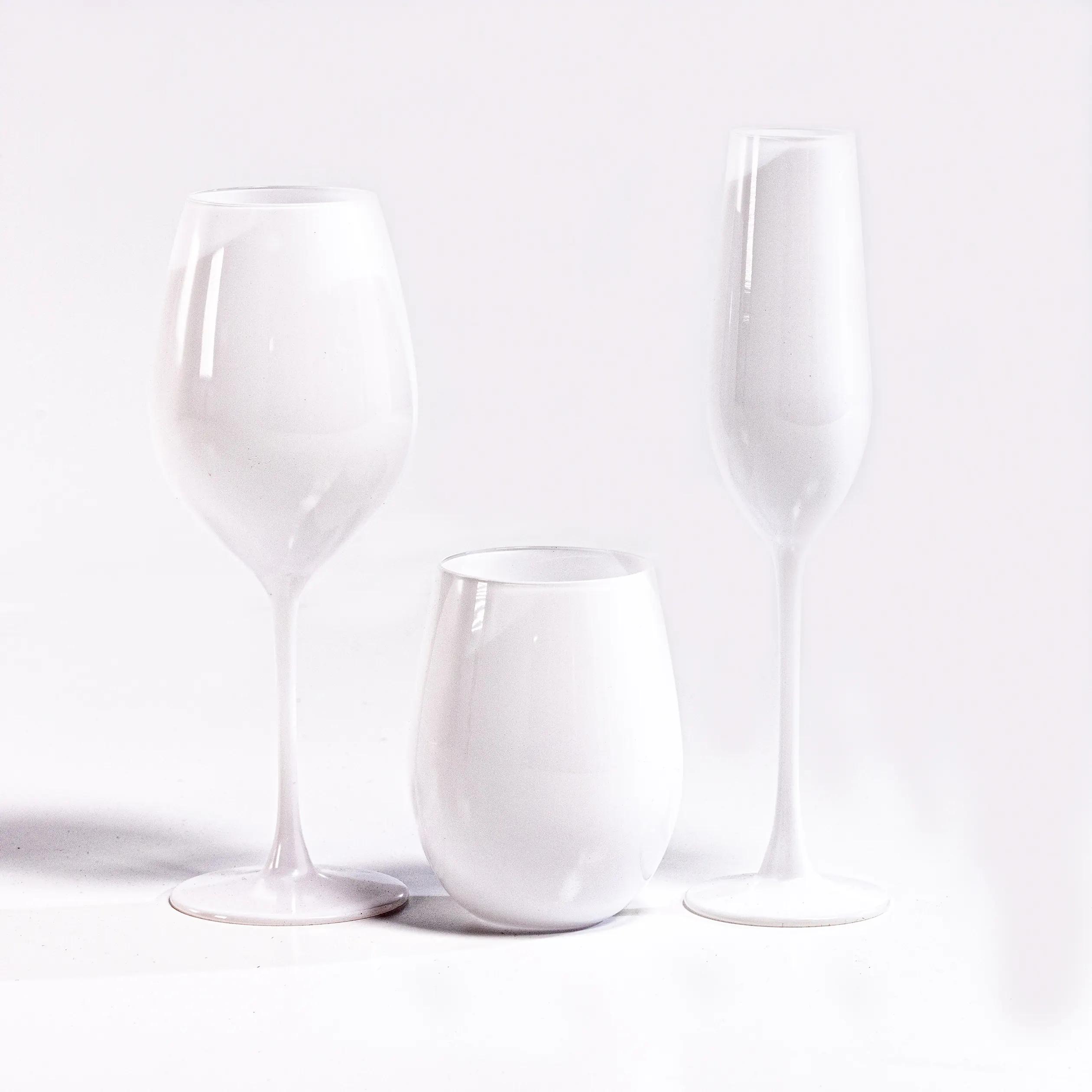 Monroe White Glasses set