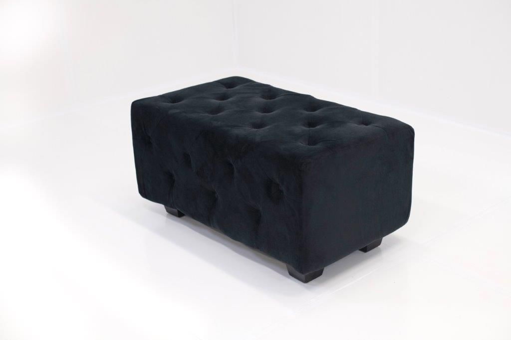 Tufted Black Ottoman
