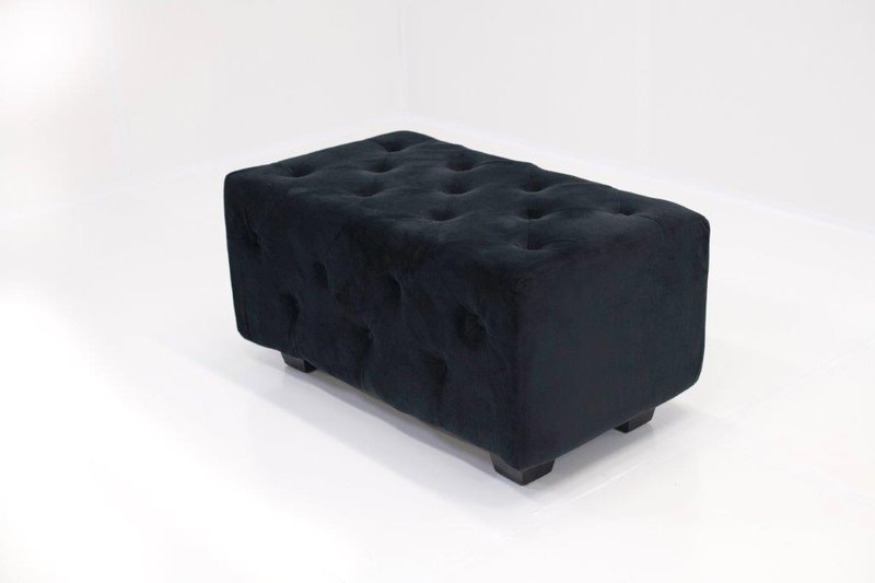 Tufted Black Ottoman