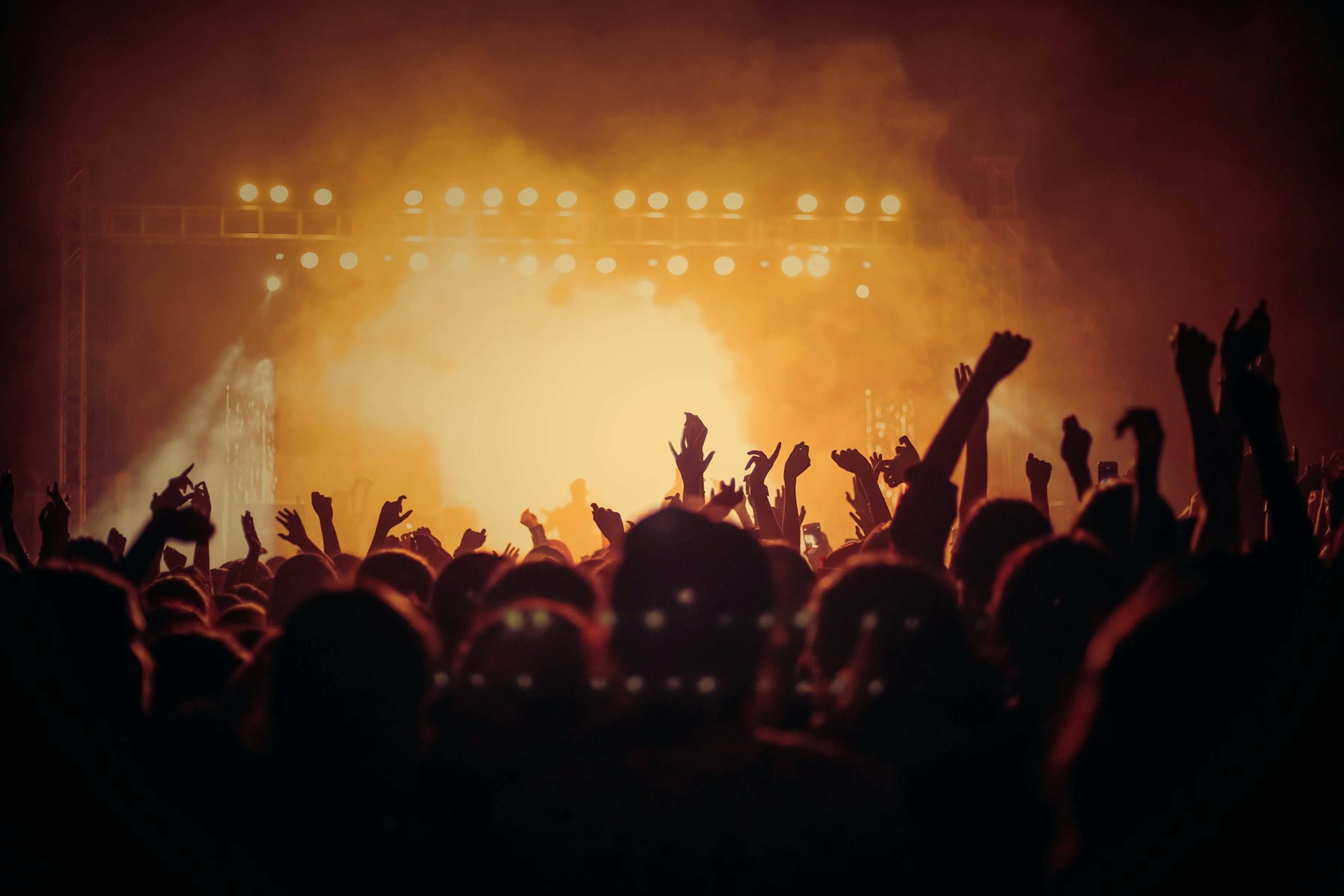 Live performance under stage lights