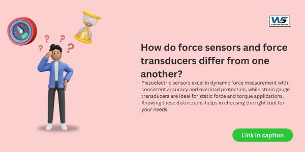 How do force sensors and force transducers differ from one another?