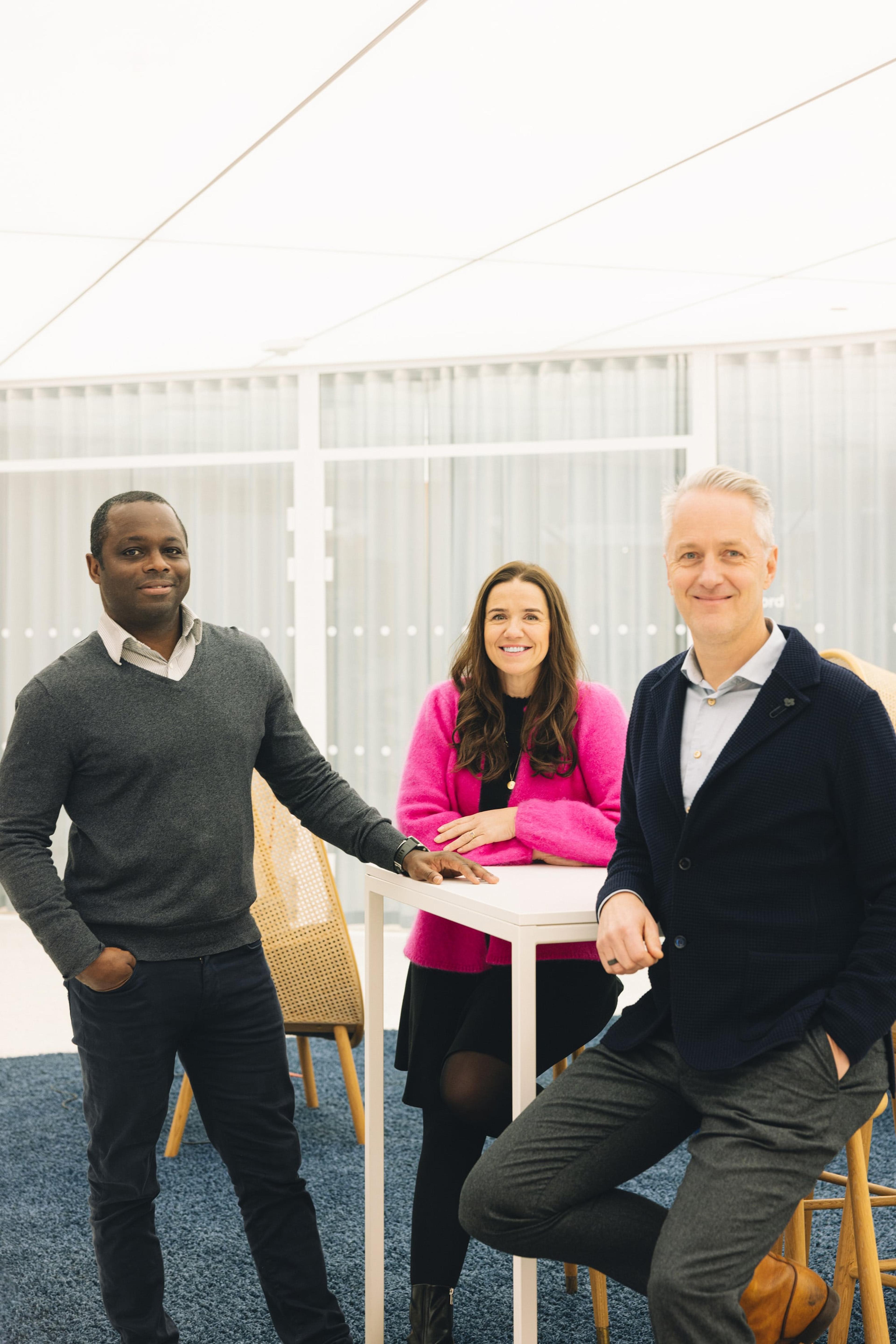 Group picture of Brian West, Hanne Ek and Anders H. Lier
