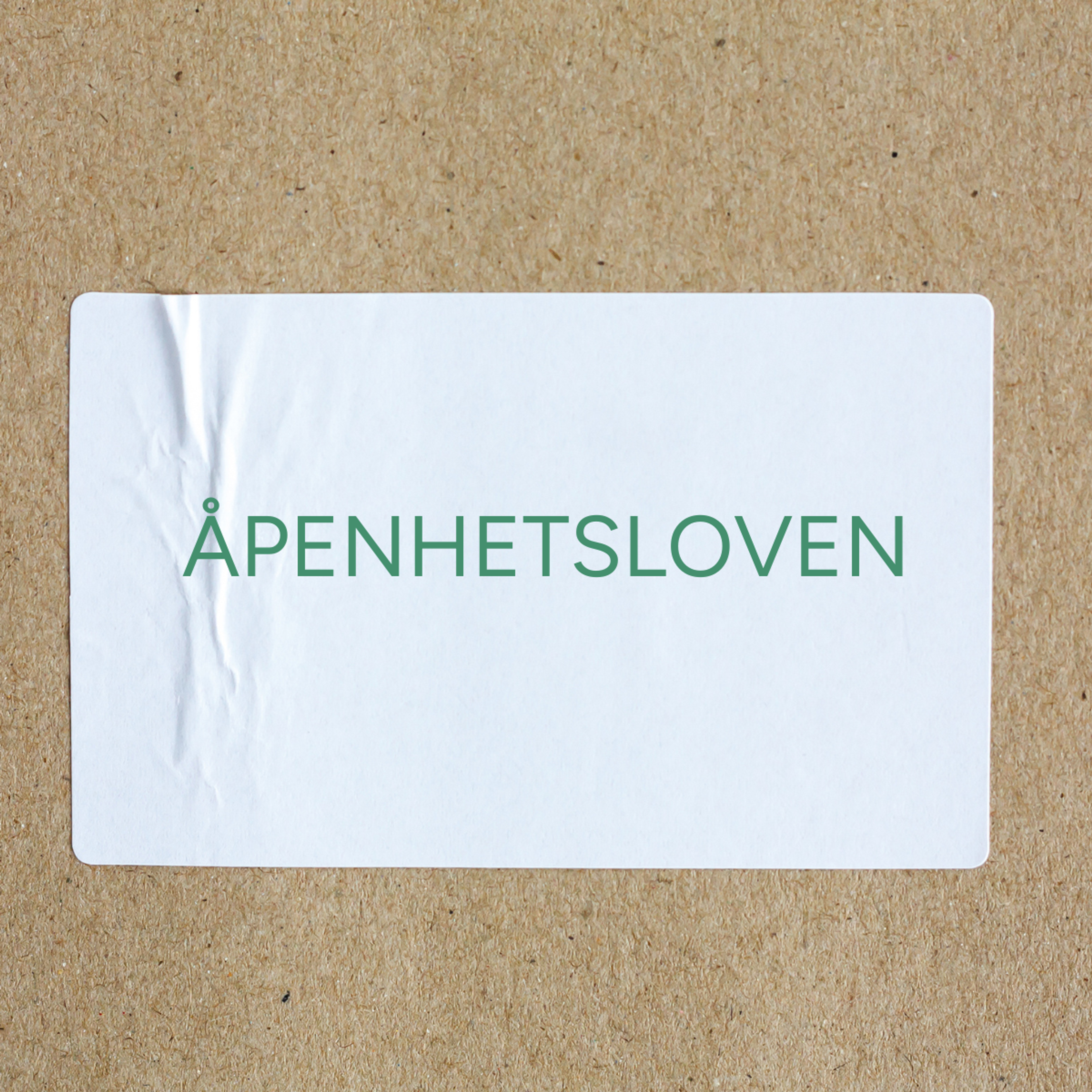 Bilde av tekst med ordet Åpenhetsloven