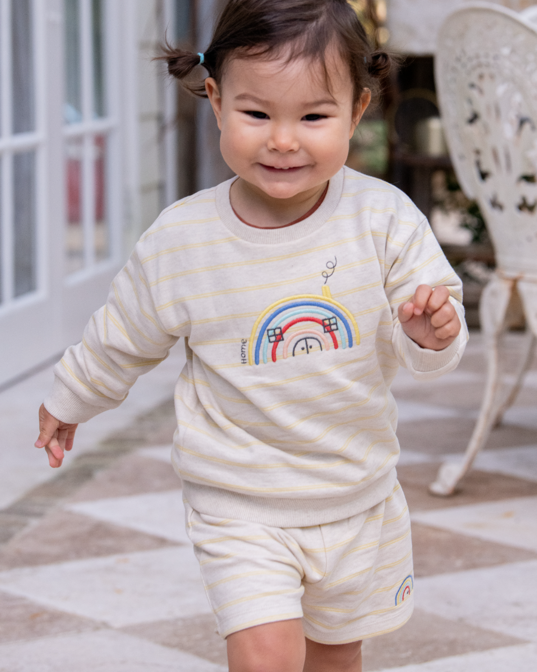 Purebaby on-talent image in Nicole Warne x Purebaby for Adopt Change collection