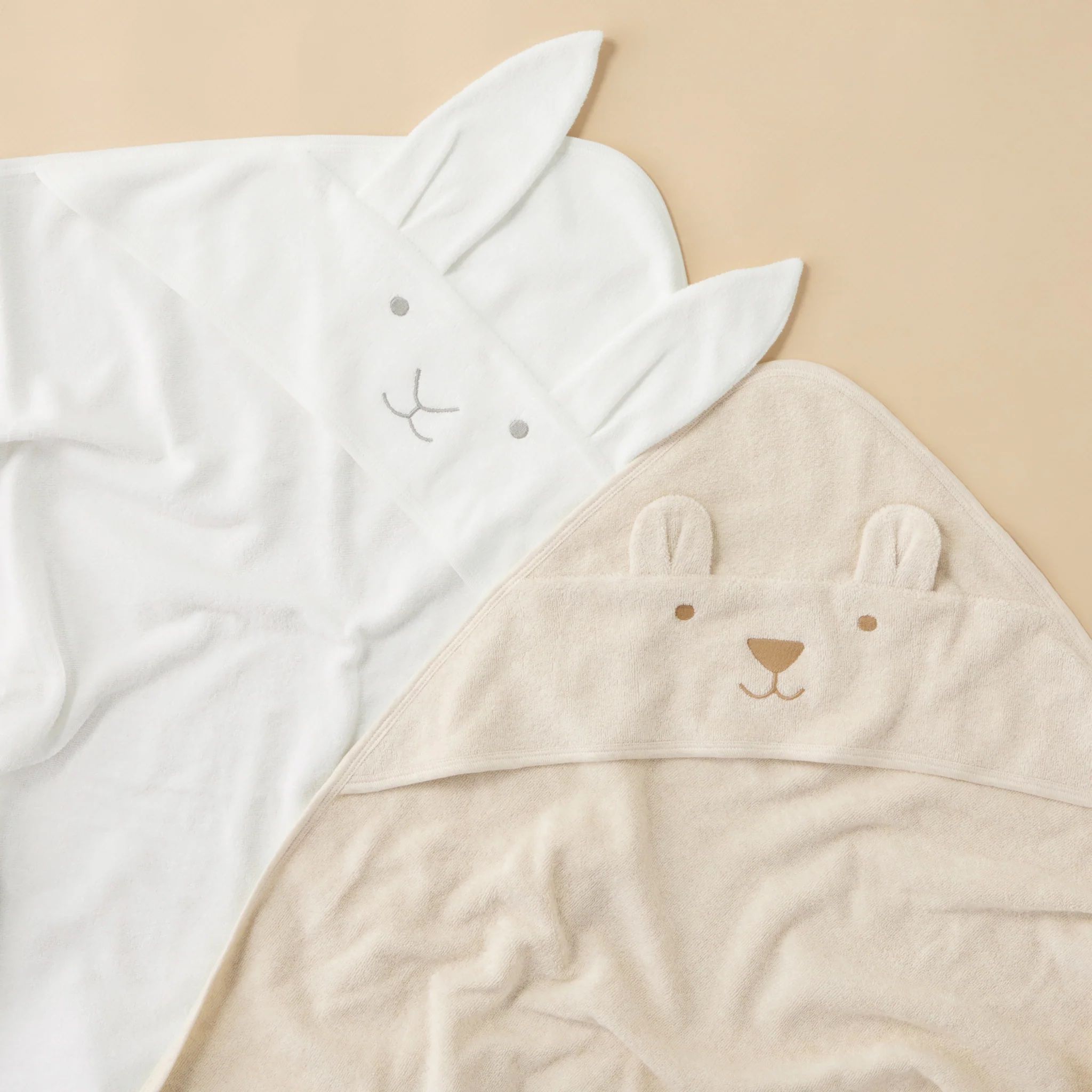Bunny and Bear Bath Towels