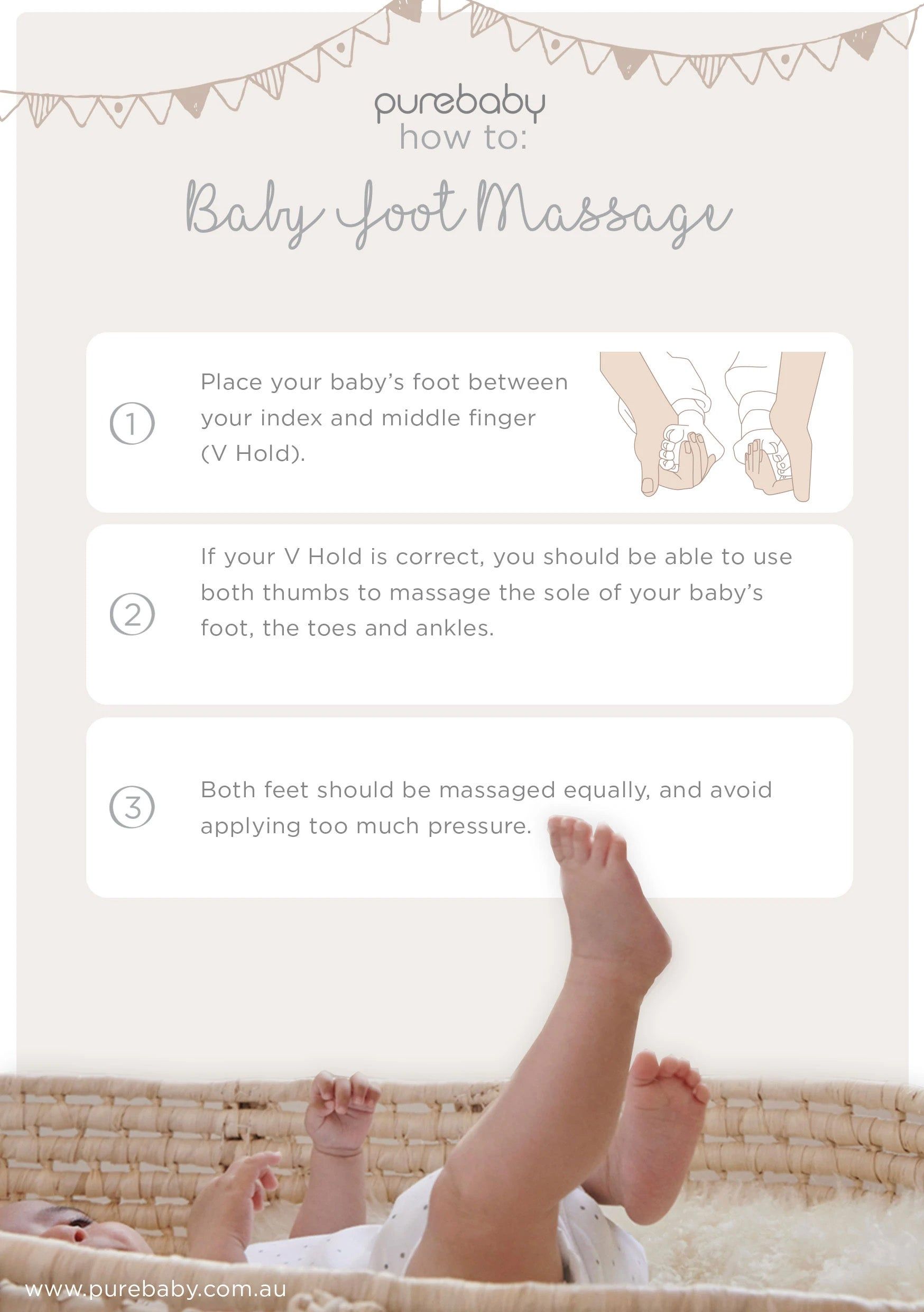 Baby Foot Massage Techniques | Purebaby