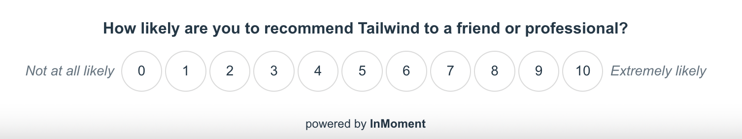 tailwind nps survey