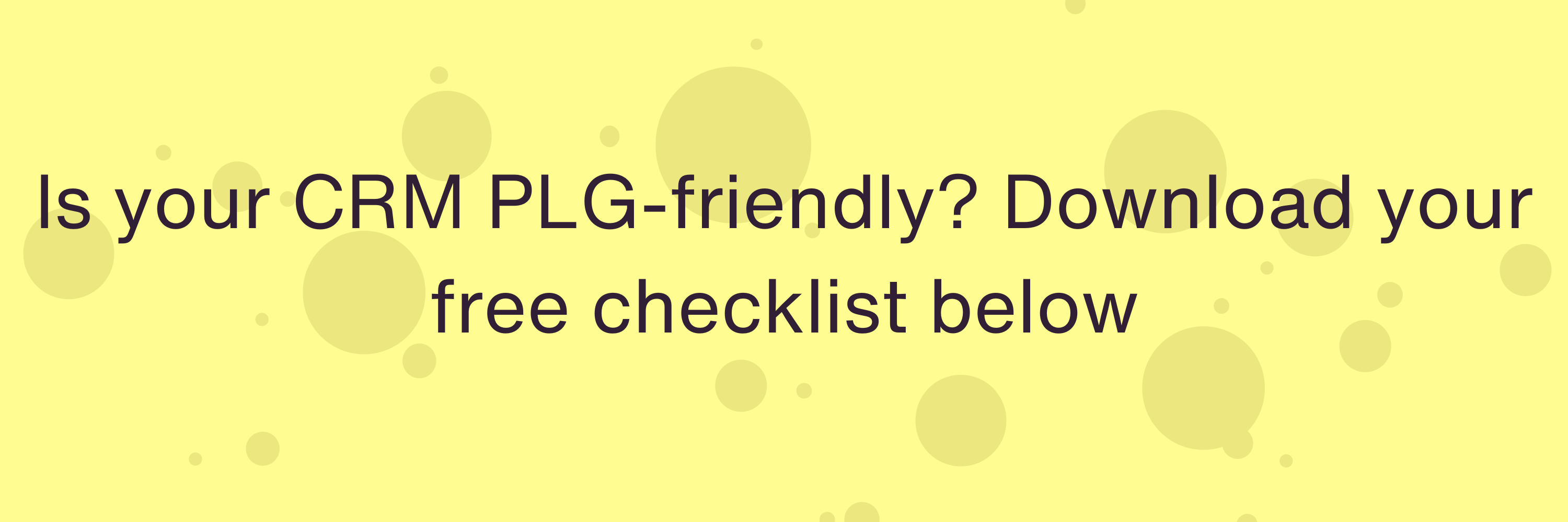 plg crm checklist