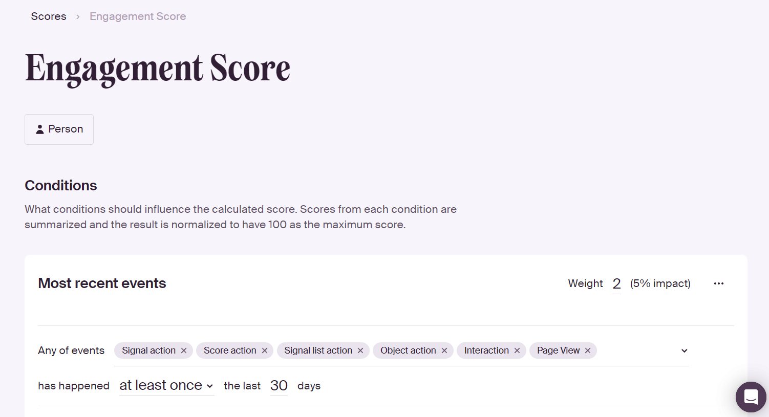 Breyta platform screenshot showing Engagement Score