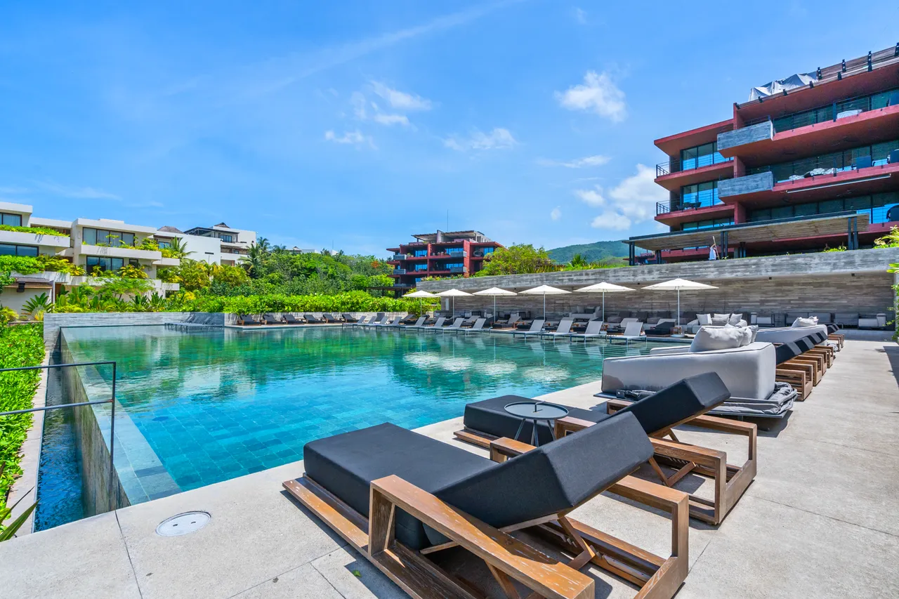 Pool terrace at Naya Residences, Punta de Mita