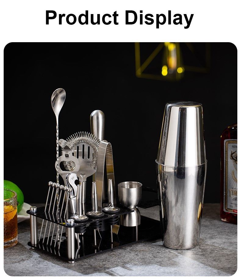 Black Display Stand Cocktail Set