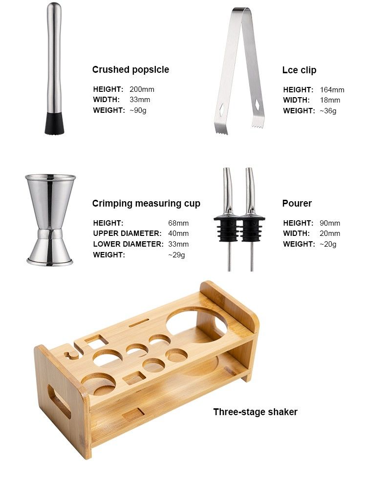 24-piece Bartender Kit with Stand