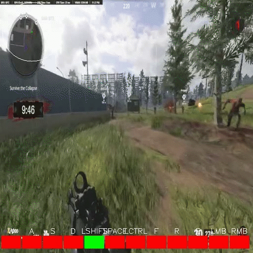 Visual demonstration of OWL Control collecting data from Call of Duty: Black Ops Cold War Zombies