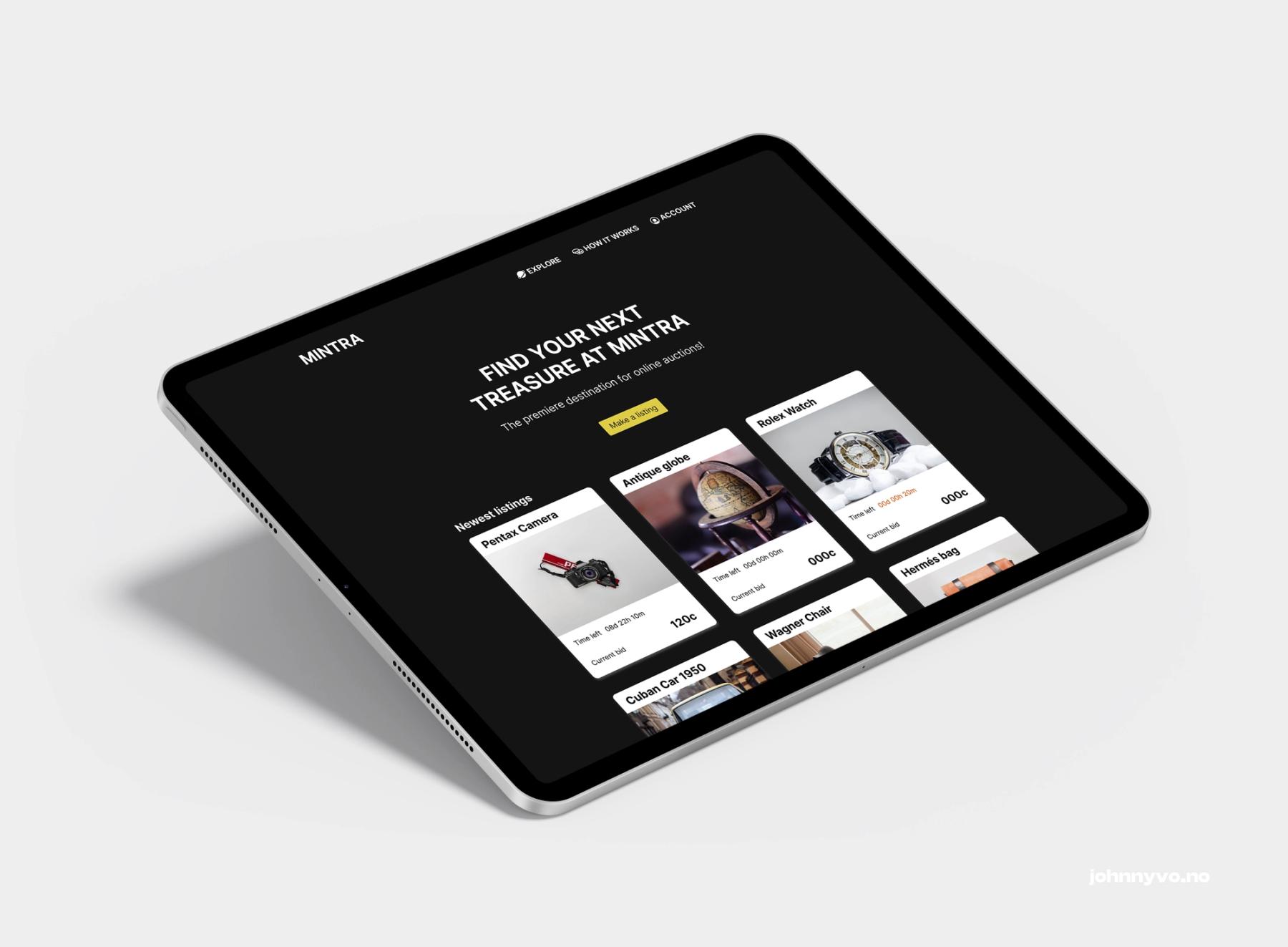 Mintra Ipad Mock up with new design