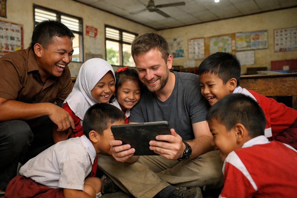 Maatschappelijke impact — schoolbezoek in Indonesie