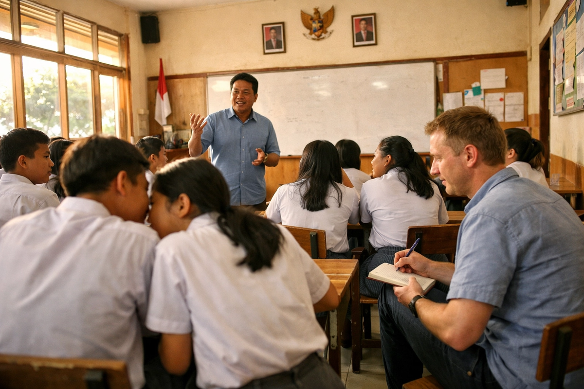 Klassikale sessie in Indonesie