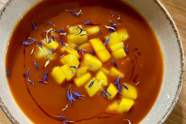 Velours de mangue à l'hibiscus