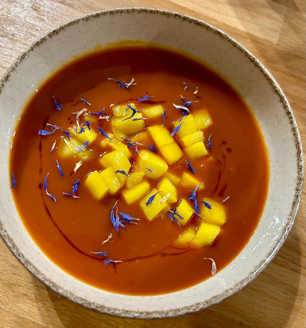 Velours de mangue à l'hibiscus