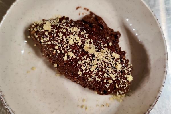 Mousse au chocolat, crumble au thym